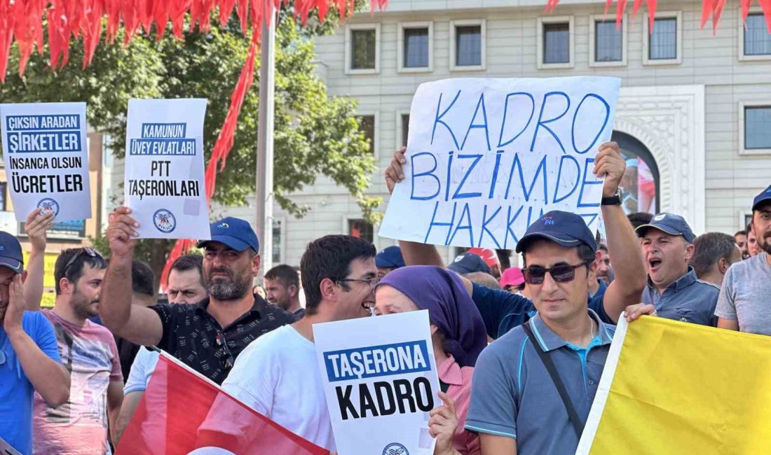 BURSA'DA PTT ÇALIŞANLARI ZOR ŞARTLAR ALTINDA ÇALIŞTIKLARINI VE MAAŞLARINA İYİLEŞTİRME