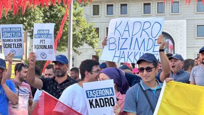 BURSA'DA PTT ÇALIŞANLARI ZOR ŞARTLAR ALTINDA ÇALIŞTIKLARINI VE MAAŞLARINA İYİLEŞTİRME