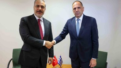 DIŞİŞLERİ BAKANI FİDAN, YUNAN MEVKİDAŞI GERAPETRİTİS İLE GÖRÜŞTÜ