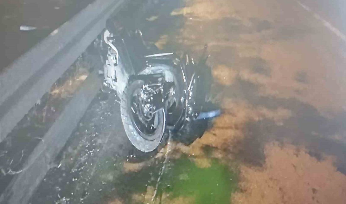 BURSA’NIN KARACABEY İLÇESİ CANBALI KÖPRÜSÜ YAKINLARINDA TEK TARAFLI MOTOSİKLET KAZASI