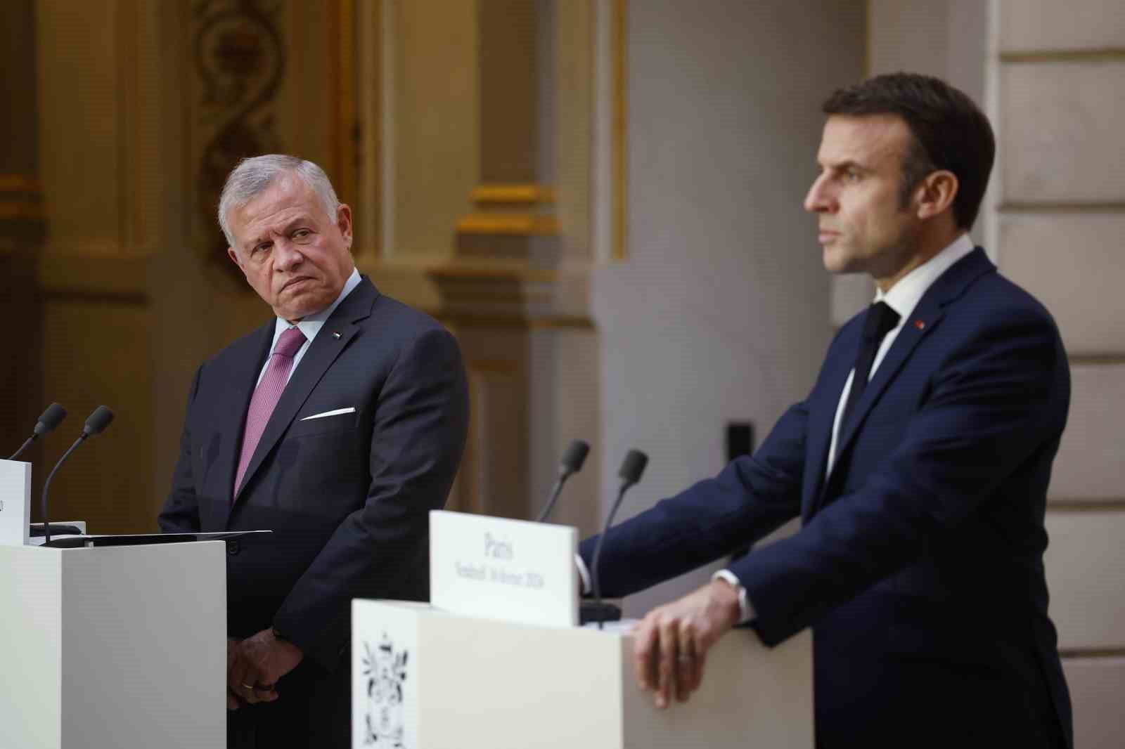 macron ile urdun krali ii abdullah orta dogudaki durumu gorustu b220302