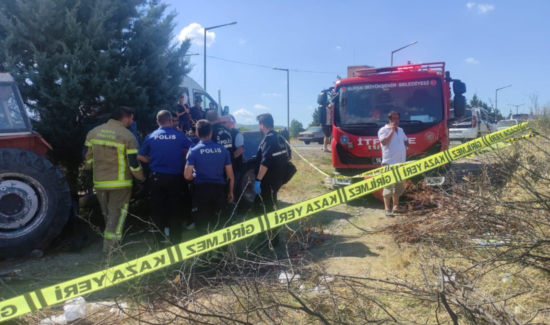 BURSA’NIN ORHANGAZİ İLÇESİNDE MEYDANA GELEN OLAYDA TRAKTÖRÜYLE MADEN OCAĞINDAN TAŞ