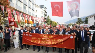 Bursa’nın Yunan işgalinden kurtuluşunun 102’nci yıl dönümü, şehirde coşkuyla kutlanmaya