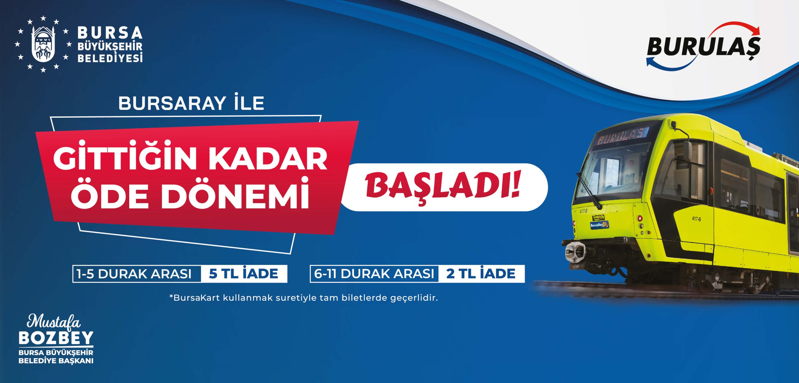 Ulaşımda bir çok yeniliği kente kazandıran Bursa Büyükşehir Belediyesi, vatandaşların