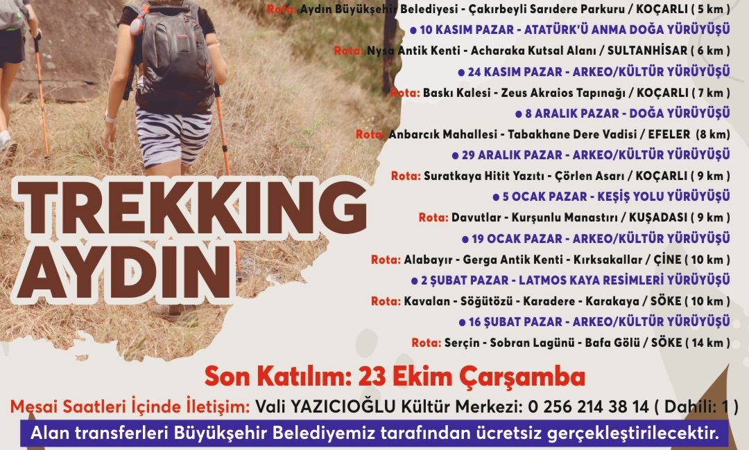 BAŞKAN ÇERÇİOĞLU, DOĞASEVERLERİ "TREKKİNG AYDIN" ETKİNLİĞİ İLE BULUŞTURUYOR