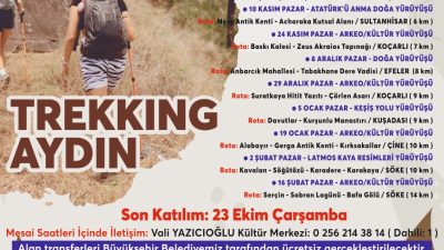 BAŞKAN ÇERÇİOĞLU, DOĞASEVERLERİ "TREKKİNG AYDIN" ETKİNLİĞİ İLE BULUŞTURUYOR