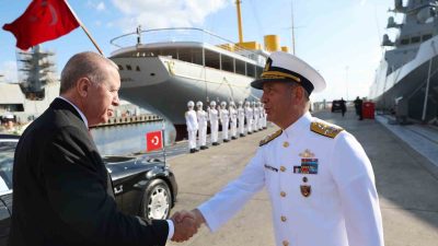 CUMHURBAŞKANI ERDOĞAN YENİLENEN SAVARONA YATINDA İNCELEMELERDE BULUNDU