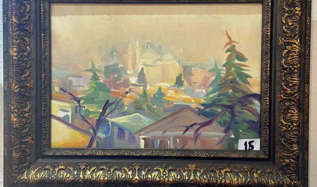 IRGANDI KÖPRÜSÜNDE RESSAM ERTUĞRUL TOPSAKAL'IN YAĞLI BOYA ESERLERİ SANATSEVERLERLE BULUŞUYOR.