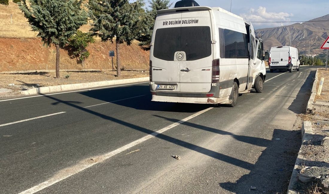 ELAZIĞ’DA MİNİBÜS İLE OTOMOBİLİN ÇARPIŞMASI SONUCU MEYDANA GELEN KAZADA, 2