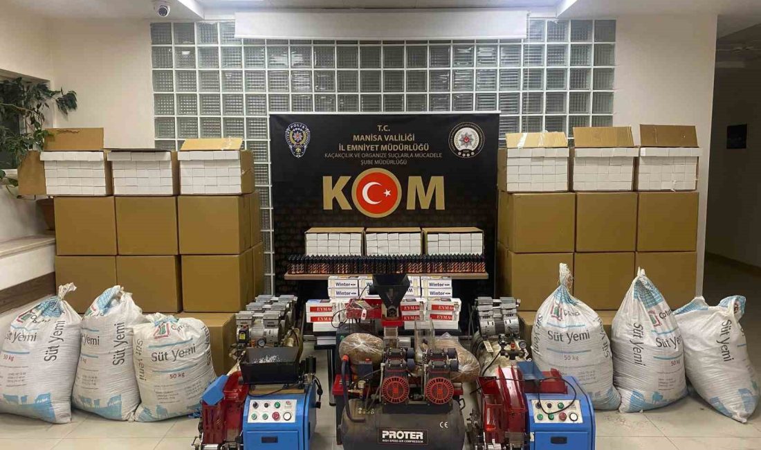 MANİSA'NIN YUNUSEMRE İLÇESİNDE EMNİYET GÜÇLERİ TARAFINDAN BİR İŞYERİNDE YAPILAN ARAMADA