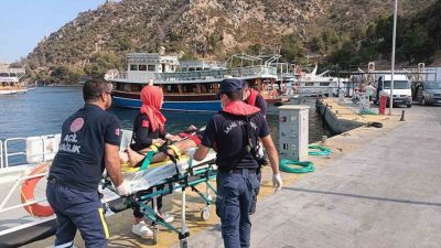 GEZİ TEKNESİNDE YARALANAN VATANDAŞ TAHLİYE EDİLDİ