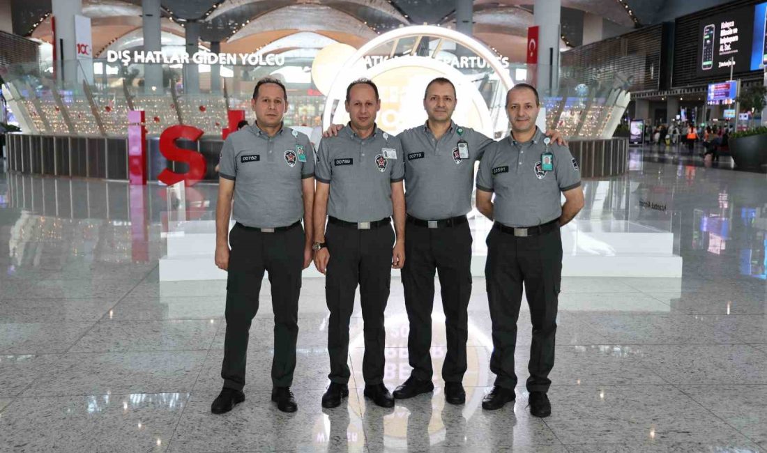 İSTANBUL HAVALİMANINDA GÖREV YAPAN İKİZ GÜVENLİK GÖREVLİLERİ, YOLCULARIN VE ÇALIŞANLARIN