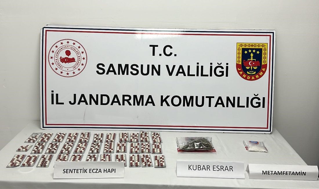 SAMSUN'DA JANDARMA EKİPLERİ TARAFINDAN DÜZENLENEN OPERASYONUNDA UYUŞTURUCU MADDE ELE GEÇİRİLDİ.