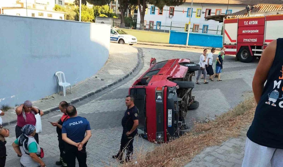 KOÇARLI’DA KAMYONET DEVRİLDİ: 1 YARALI
