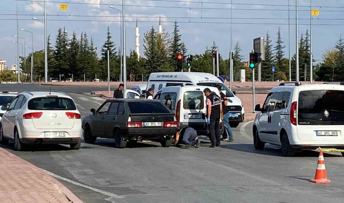 KONYA’DA ÇALINTI OLDUĞU BELİRTİLEN ARAÇTAKİ 2 ŞAHSI GÖZALTINA ALMAYA ÇALIŞAN