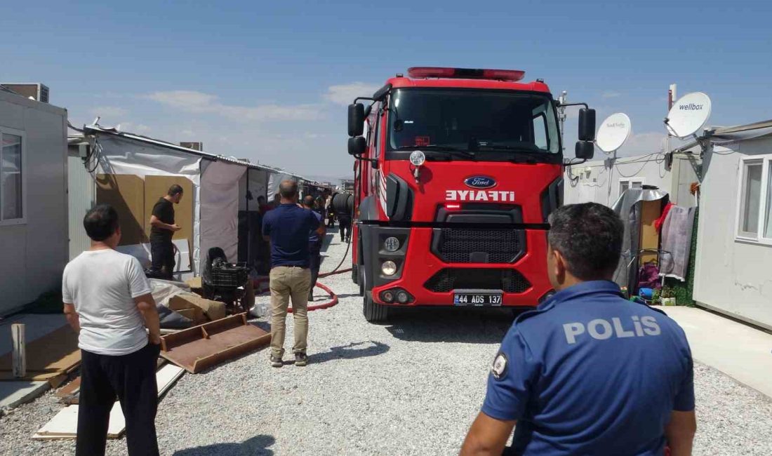MALATYA’DA KONTEYNER KENTTE KORKUTAN YANGIN