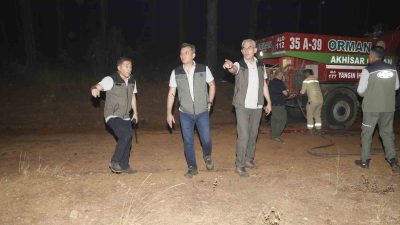 MUĞLA'NIN MENTEŞE İLÇESİNDEKİ ORMAN YANGININA MÜDAHALELER GECE BOYUNCA SÜRERKEN, ORMAN