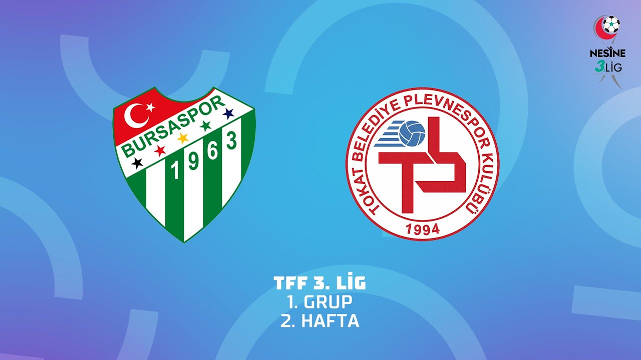 Bursaspor TFF 3. Lig'in 2. haftasında oynanacak Bursaspor-Tokat Belediye Plevne