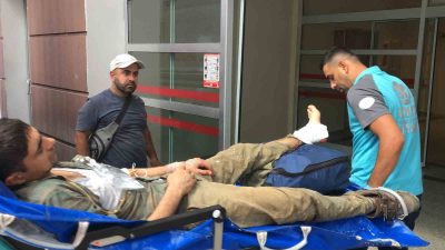 ADIYAMAN’DA BİR KİŞİ MOTORLU TESTEREYLE AYAĞINI KESEREK YARALANDI.