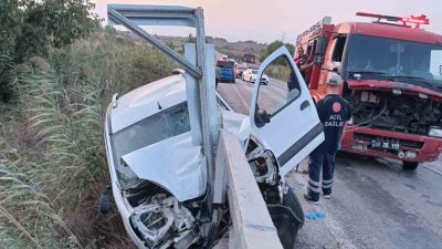 ÇANAKKALE'NİN ÇAN İLÇESİNDE MEYDANA GELEN TRAFİK KAZASINDA MEYDANA 1 KİŞİ