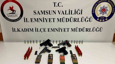 SAMSUN'DA POLİS TARAFINDAN BİR EVDE YAPILAN ARAMADA 1"İ KURUSIKI OLMAZ