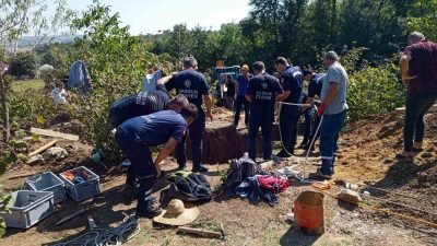 SAMSUN'DA SU ÇIKARMAK İÇİN KUYU KAZAN 2 KİŞİ TOPRAK ALTINDA