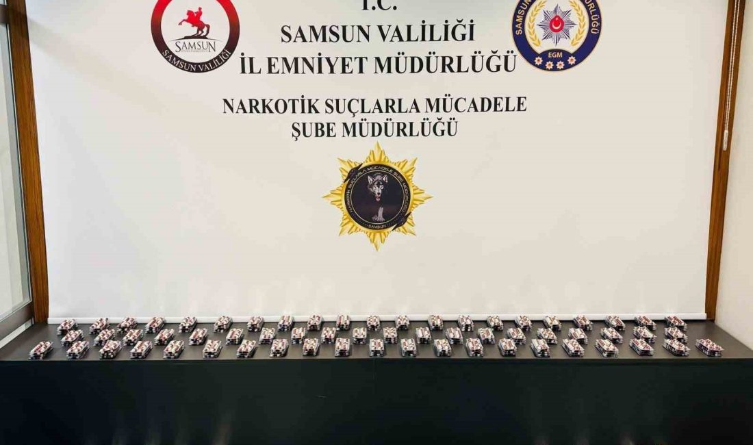 SAMSUN'DA NARKOTİK POLİSİ TATAFINDAN DÜZENLENEN UYUŞTURUCU OPERASYONUNDA 3 KİŞİ GÖZALTINA