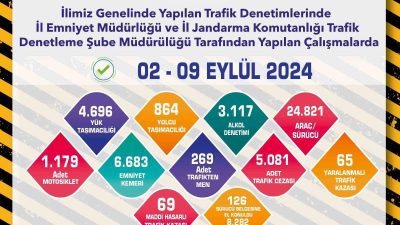 ESKİŞEHİR'DE POLİS VE JANDARMA EKİPLERİNCE SON 1 HAFTA İÇERİSİNDE YAPILAN