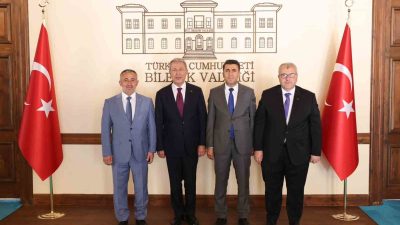 TBMM MİLLÎ SAVUNMA KOMİSYONU BAŞKANI AKAR'DAN BİLECİK VALİLİĞİNE ZİYARET
