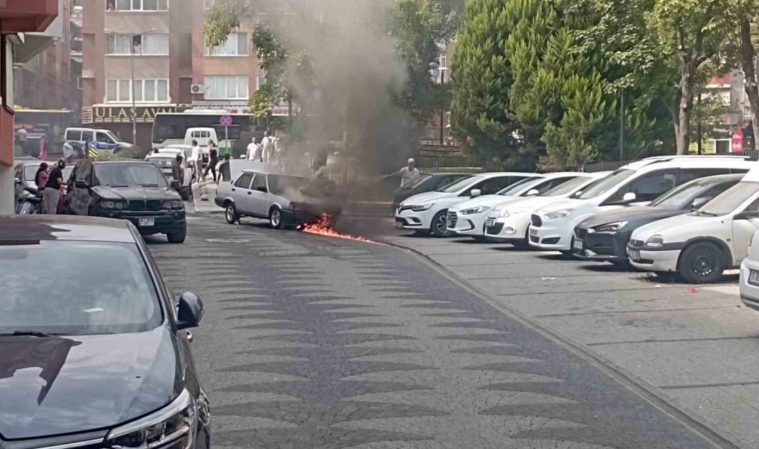 TOFAŞ OTOMOBİL ALEVLERE TESLİM OLDU, LPG TANKI BOMBA GİBİ PATLADI