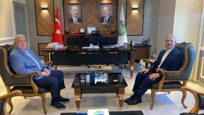 YÖNETİM KURULU BAŞKANI KAZIM YILMAZ (SOLDA), ÇARŞAMBA BELEDİYE BAŞKANI HÜSEYİN