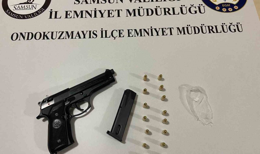 SAMSUN 19 İLÇE EMNİYET MÜDÜRLÜĞÜ EKİPLERİNCE YAPILAN YOL UYGULAMASINDA RUHSATSIZ