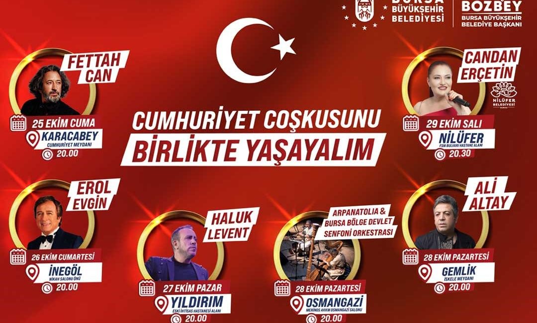 Bursa’da Cumhuriyet coşkusunu özel olarak hazırlanan ‘Cumhuriyet Tırı’ ile 17