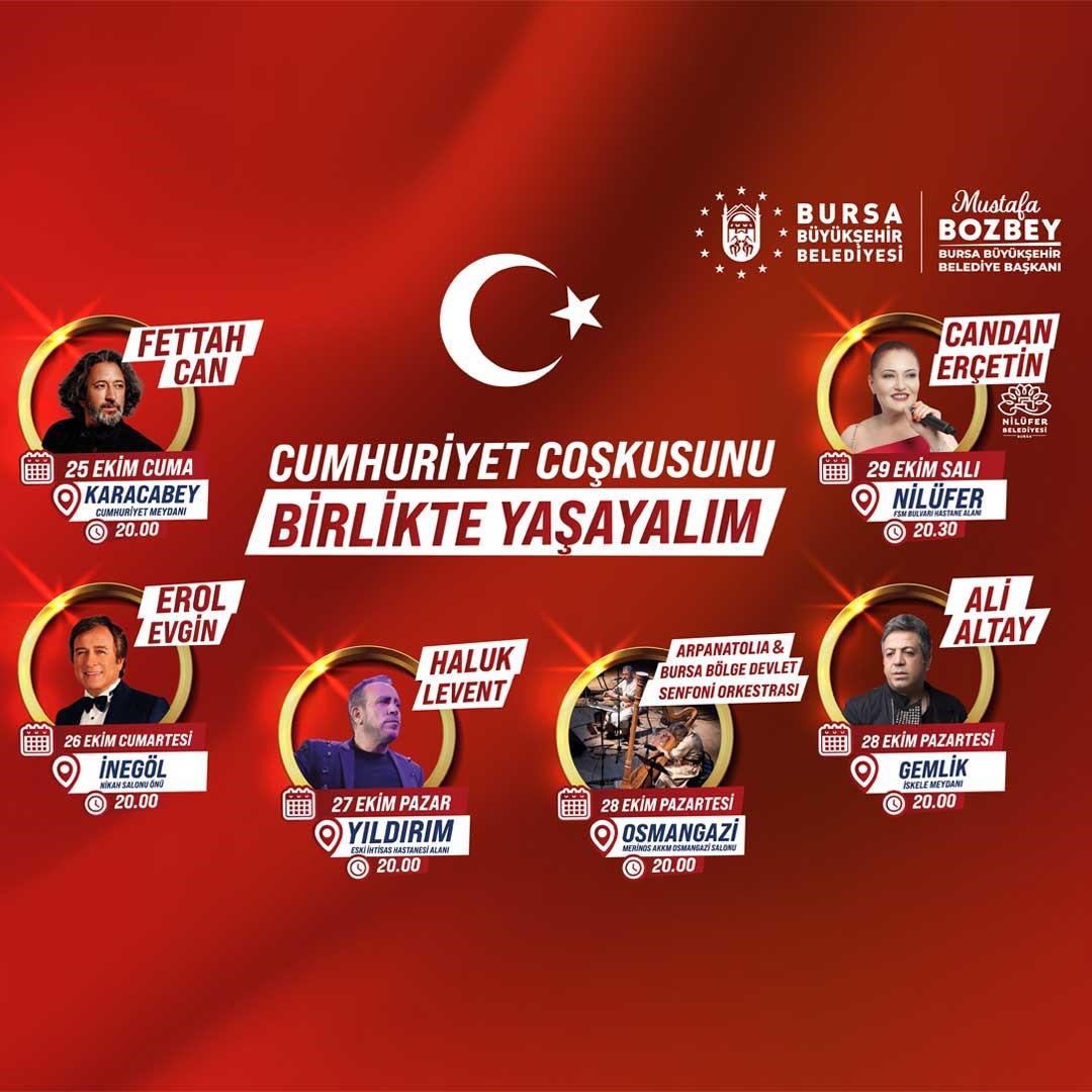 Bursa’da Cumhuriyet coşkusunu özel olarak hazırlanan ‘Cumhuriyet Tırı’ ile 17