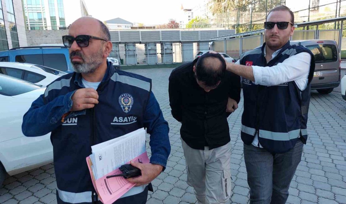 SAMSUN'DA 8 AY SONRA YAKALANAN FİRARİ GASP ŞÜPHELİSİ M.E.U.(27) ÇIKARILDIĞI