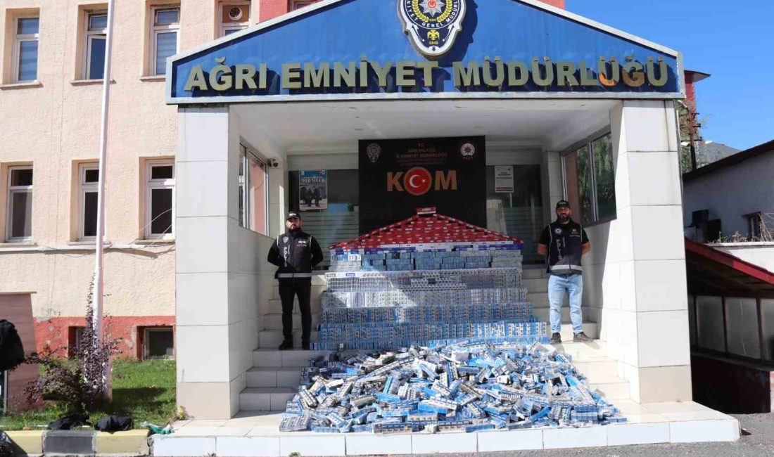 AĞRI’DA POLİS 181 BİN 100 KARTON KAÇAK SİGARA YAKALADI