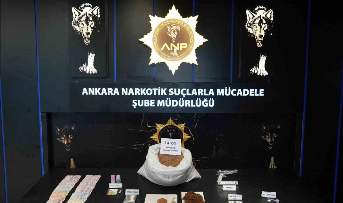 ANKARA'NIN SİNCAN İLÇESİNDE GERÇEKLEŞTİRİLEN NARKOTİK OPERASYONUNDA  14 KİLO 151