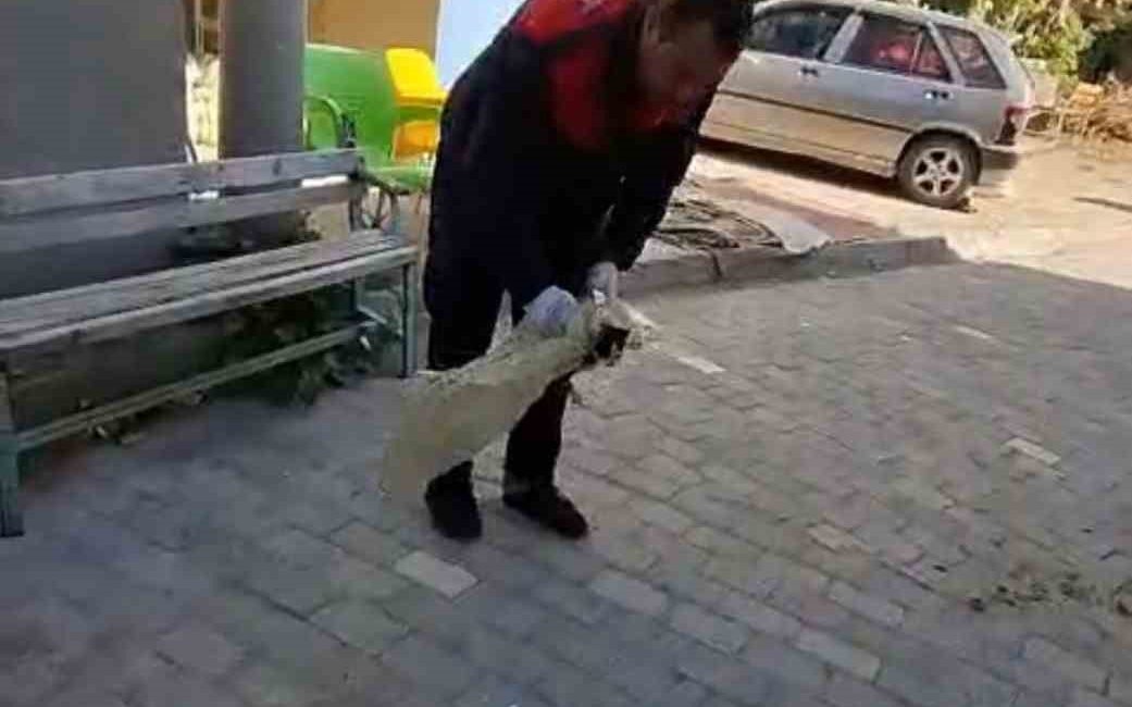 AFYONKARAHİSAR’DA APARTMAN BOŞLUĞUNA DÜŞEN YAVRU KEDİYİ İTFAİYE KURTARDI