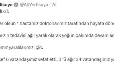 İÇİŞLERİ BAKANI ALİ YERLİKAYA, AKSARAY’DA MEYDANA GELEN OTOBÜS KAZASINA İLİŞKİN