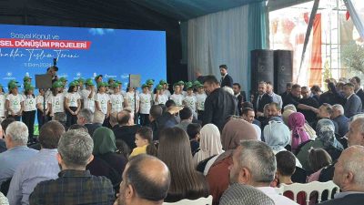 İSTANBUL BAŞAKŞEHİR'DE KENTSEL DÖNÜŞÜMÜ TAMAMLANMIŞ KONUTLARIN ANAHTAR TESLİM TÖRENİ YAPILDI.