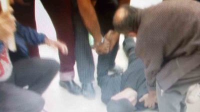 MALATYA'DA REZERV ALANLAR İLE İLGİLİ AÇIKLAMA SIRASINDA BİR KİŞİ, BAYGINLIK