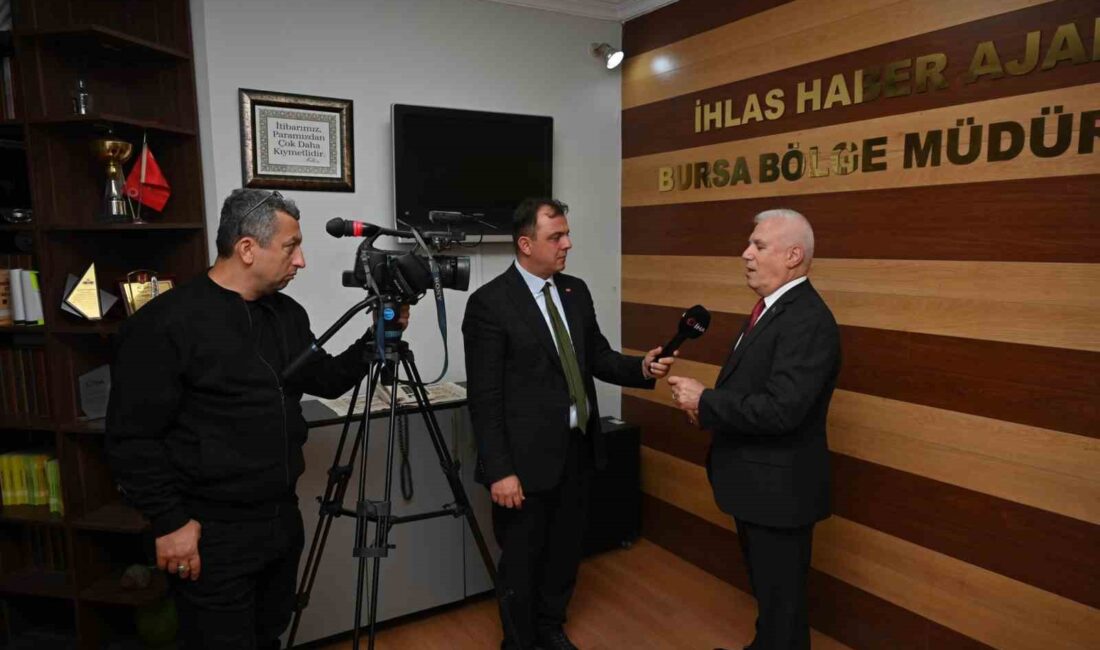 BURSA BÜYÜKŞEHİR BELEDİYE BAŞKANI MUSTAFA BOZBEY İHA BURSA BÖLGE MÜDÜRLÜĞÜ'NÜ