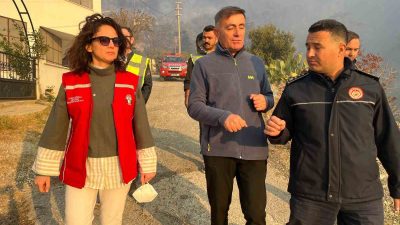 MUĞLA (İHA) - MUĞLA'NIN MENTEŞE İLÇESİNDE SABAHA KARŞI ÇIKAN ORMAN