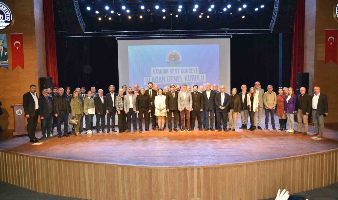 ATA SAHNE’DE GERÇEKLEŞTİRİLEN ATAKUM KENT KONSEYİ OLAĞAN GENEL KURULU’NDA BAŞKANLIĞA