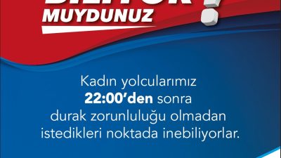 BURULAŞ'TAN KADIN YOLCULARA MÜJDE