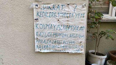 ESKİŞEHİR'DE BİR APARTMAN SAKİNİ, BİNA DUVARINA CEZA YEDİĞİNİ BELİRTTİĞİ BİR