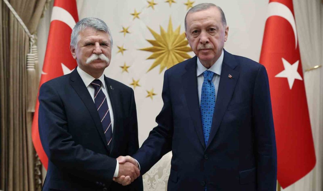 CUMHURBAŞKANI ERDOĞAN, MACARİSTAN ULUSAL MECLİS BAŞKANI LASZLO KÖVER’İ KABUL ETTİ.