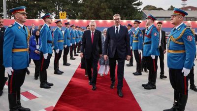 CUMHURBAŞKANI ERDOĞAN, SIRBİSTAN'DAN AYRILDI