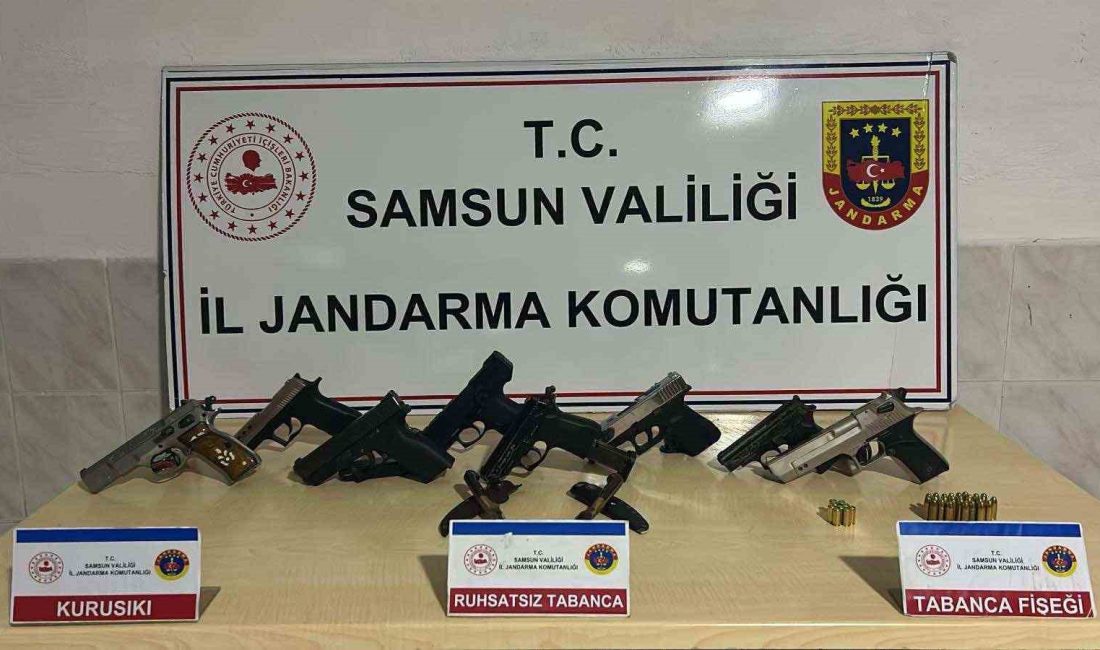 SAMSUN'DA DÜĞÜNDE HAVAYA TABANCAYLA ATEŞ AÇAN 6 KİŞİ JANDARMANIN TAKİBİ
