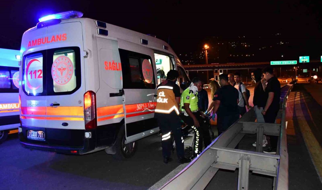 HATAY'DA UYGULAMA ESNASINDA MOTOSİKLET ÇARPAN POLİS MEMURU VE 2 ŞAHIS